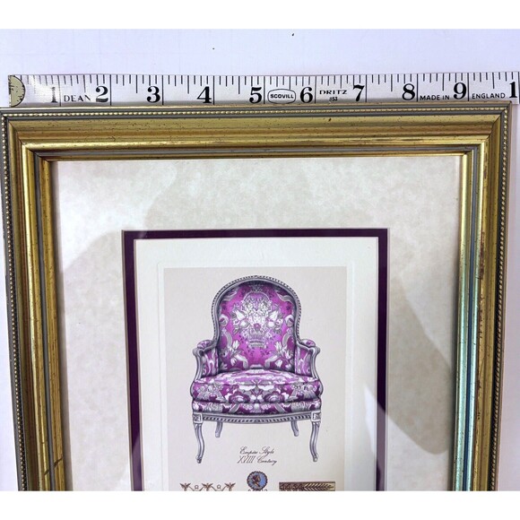 Framed Print of Empire Style 18th Century Chair - Picture 8 of 9